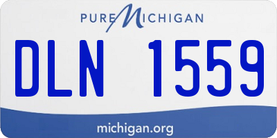 MI license plate DLN1559