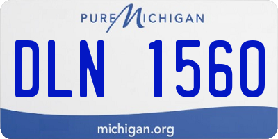 MI license plate DLN1560