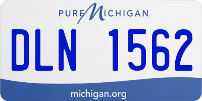 MI license plate DLN1562