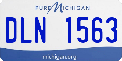 MI license plate DLN1563