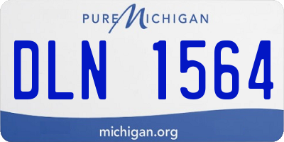 MI license plate DLN1564