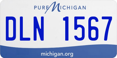 MI license plate DLN1567