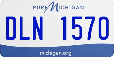 MI license plate DLN1570