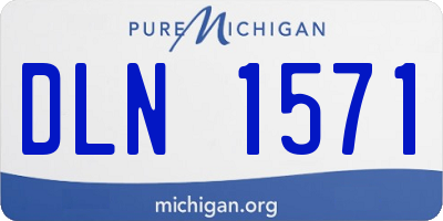 MI license plate DLN1571