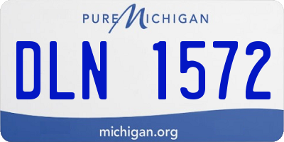 MI license plate DLN1572