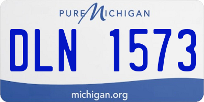 MI license plate DLN1573