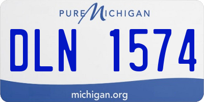 MI license plate DLN1574