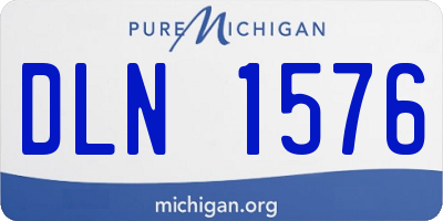 MI license plate DLN1576