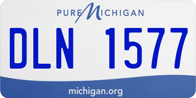 MI license plate DLN1577