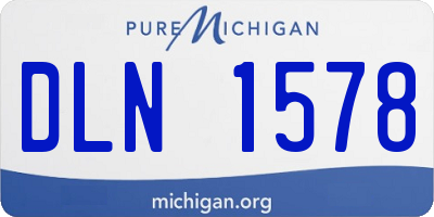 MI license plate DLN1578