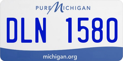 MI license plate DLN1580