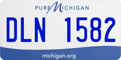 MI license plate DLN1582