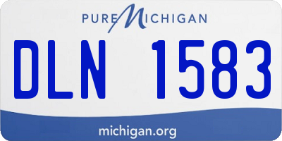 MI license plate DLN1583