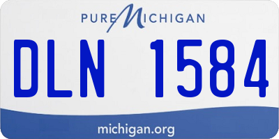 MI license plate DLN1584