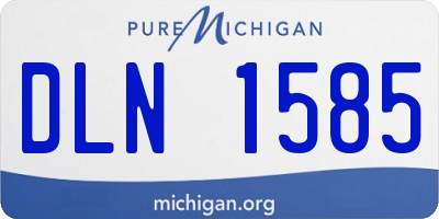 MI license plate DLN1585