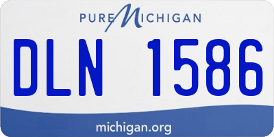 MI license plate DLN1586