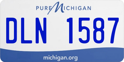 MI license plate DLN1587