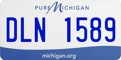 MI license plate DLN1589