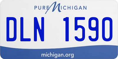 MI license plate DLN1590