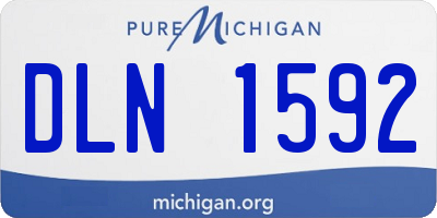 MI license plate DLN1592