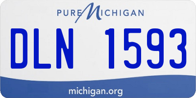 MI license plate DLN1593