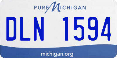 MI license plate DLN1594