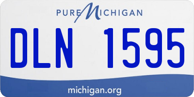 MI license plate DLN1595