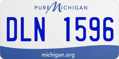 MI license plate DLN1596