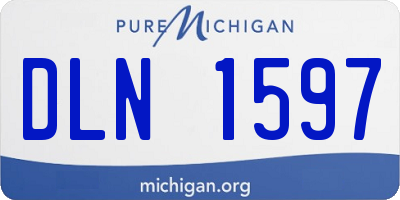 MI license plate DLN1597