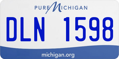 MI license plate DLN1598