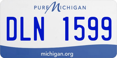 MI license plate DLN1599