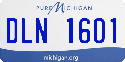 MI license plate DLN1601