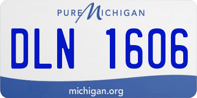 MI license plate DLN1606