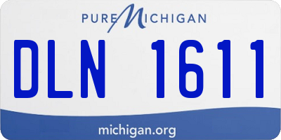 MI license plate DLN1611