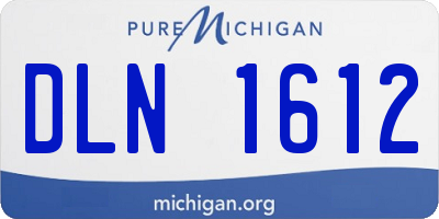 MI license plate DLN1612