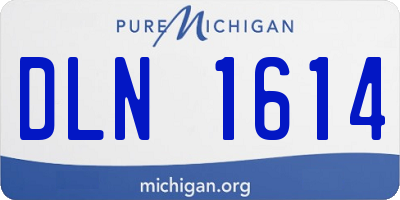 MI license plate DLN1614