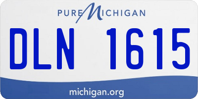 MI license plate DLN1615