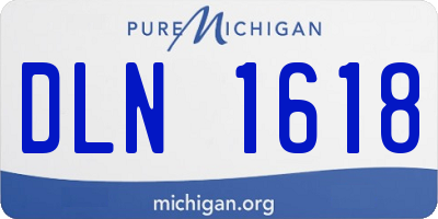 MI license plate DLN1618
