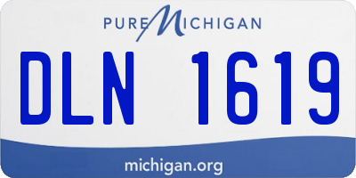 MI license plate DLN1619