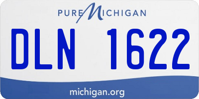 MI license plate DLN1622