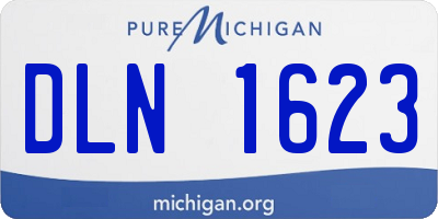 MI license plate DLN1623