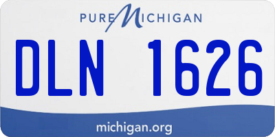MI license plate DLN1626