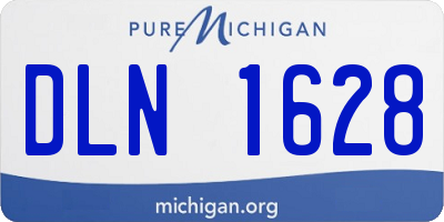 MI license plate DLN1628