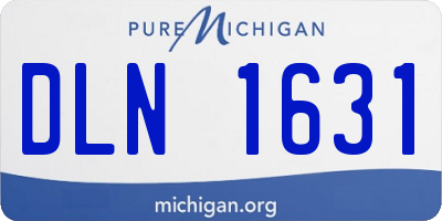 MI license plate DLN1631