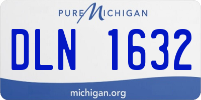 MI license plate DLN1632