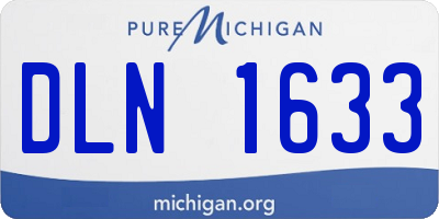 MI license plate DLN1633