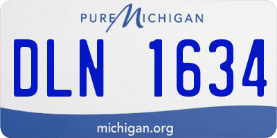 MI license plate DLN1634
