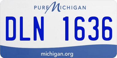 MI license plate DLN1636