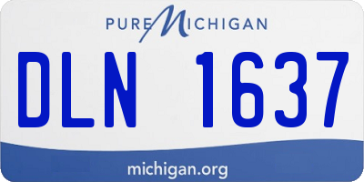 MI license plate DLN1637