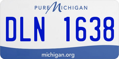 MI license plate DLN1638
